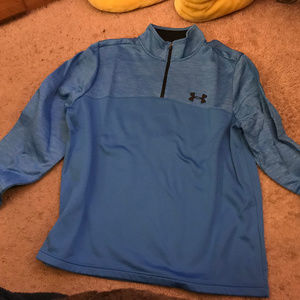 Under Armour 1/4 Zip Blue Sz Large